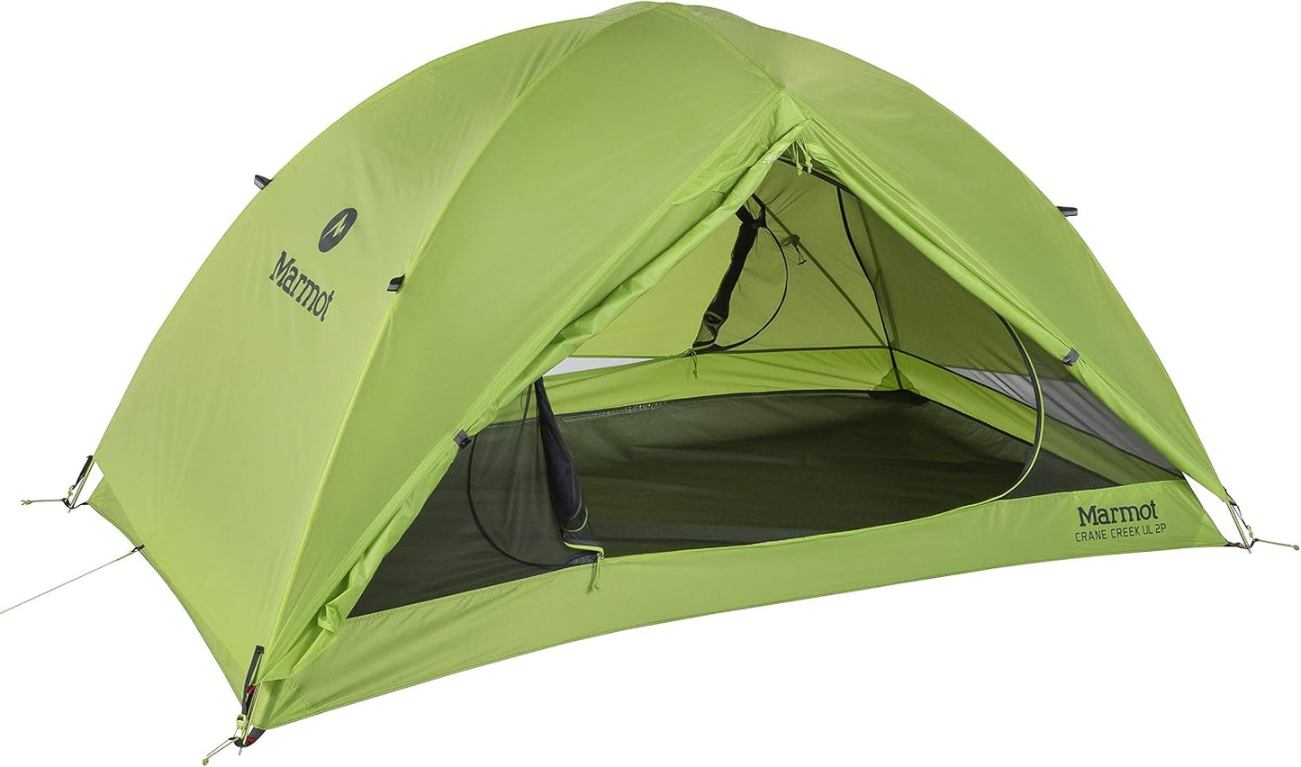 Marmot Crane Creek 2-Personen-Kuppelzelt – Macaw Green/Crocodile – 210 x 140 x 110 cm