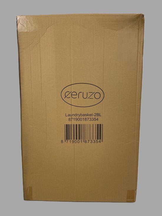 Ceruzo Wäschekorb mit 3 Fächern – Wäsche-Sortierer aus Bambus, 100 l – Herausnehmbarer Innensack – Schwarz