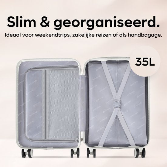 Skycases - Handgepäck Koffer - TSA-Schloss und Laptop-Fach - 35L - 55 cm - Off-white
