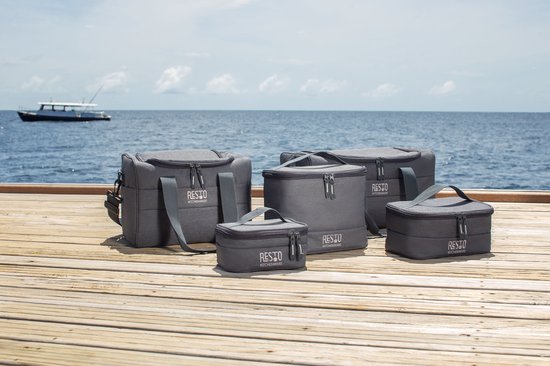 Resto Felis Kühltasche - 19L - Wasserdicht - Auslaufsicheres Innenfutter - Trageriemen - Picknick & Reisen - Dunkelgrau