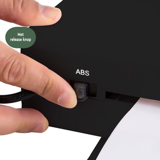 BRASQ Laminator A4 Schwarz - Laminiermaschine - Laminator - Weichmacher - bis zu 125 Mikrometer pro Blatt