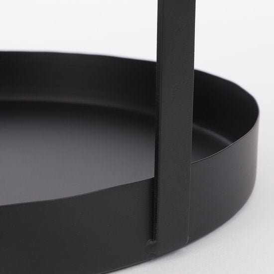 Mica Decorations Etagere 2 Schichten - H41 x Ø25 cm - Metall - Schwarz