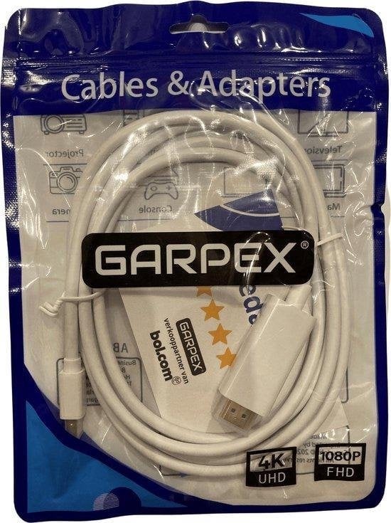GarpexÂ® Mini DisplayPort zu HDMI Kabel - Mini DP zu HDMI Kabel - HDMI Kabel - 4K 30Hz Ultra HD - Weiß - 1.8 Meter