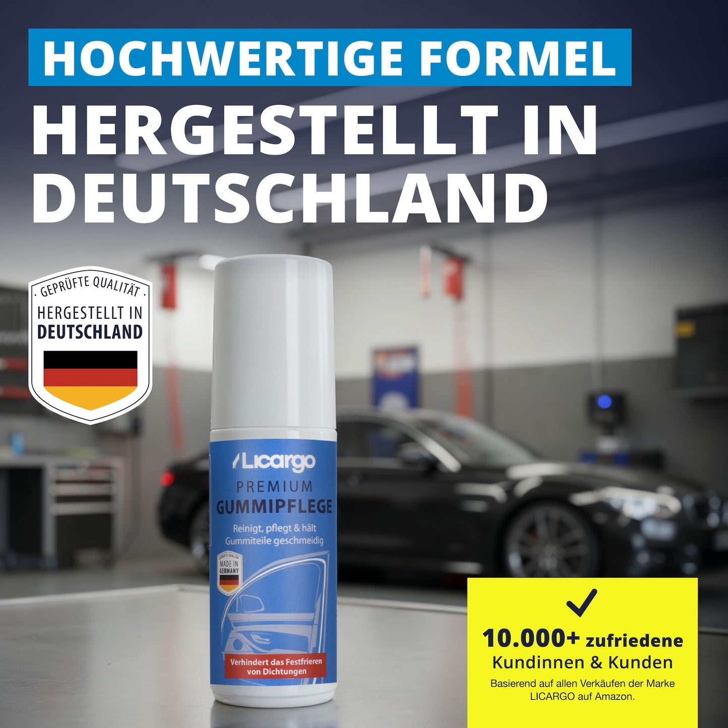 Licargo Gummi-Pflegestift 75 ml – Gummi-Pflege für Autodichtungen – Für Türdichtungen und Fensterdichtungen