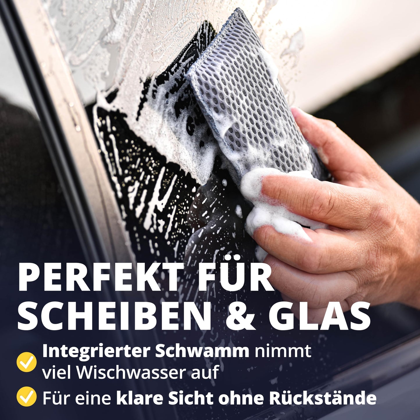 Licargo Insektenschwamm für das Auto, 3er-Set – Mikrofaser-Wabenstruktur – 13 x 8 cm