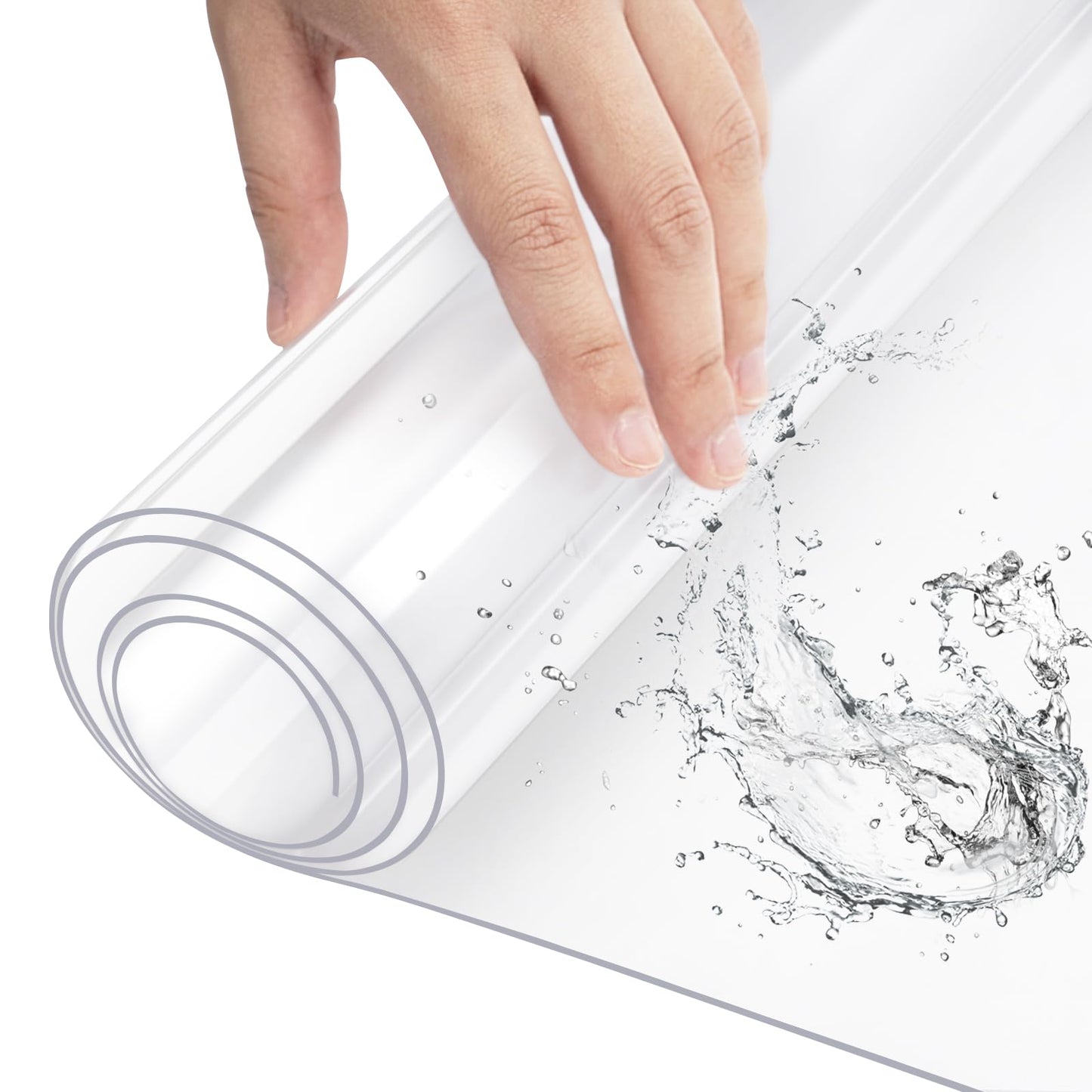 WOLTU Tischschutzfolie aus transparentem PVC - 2 mm stark - 90 x 140 cm rechteckig