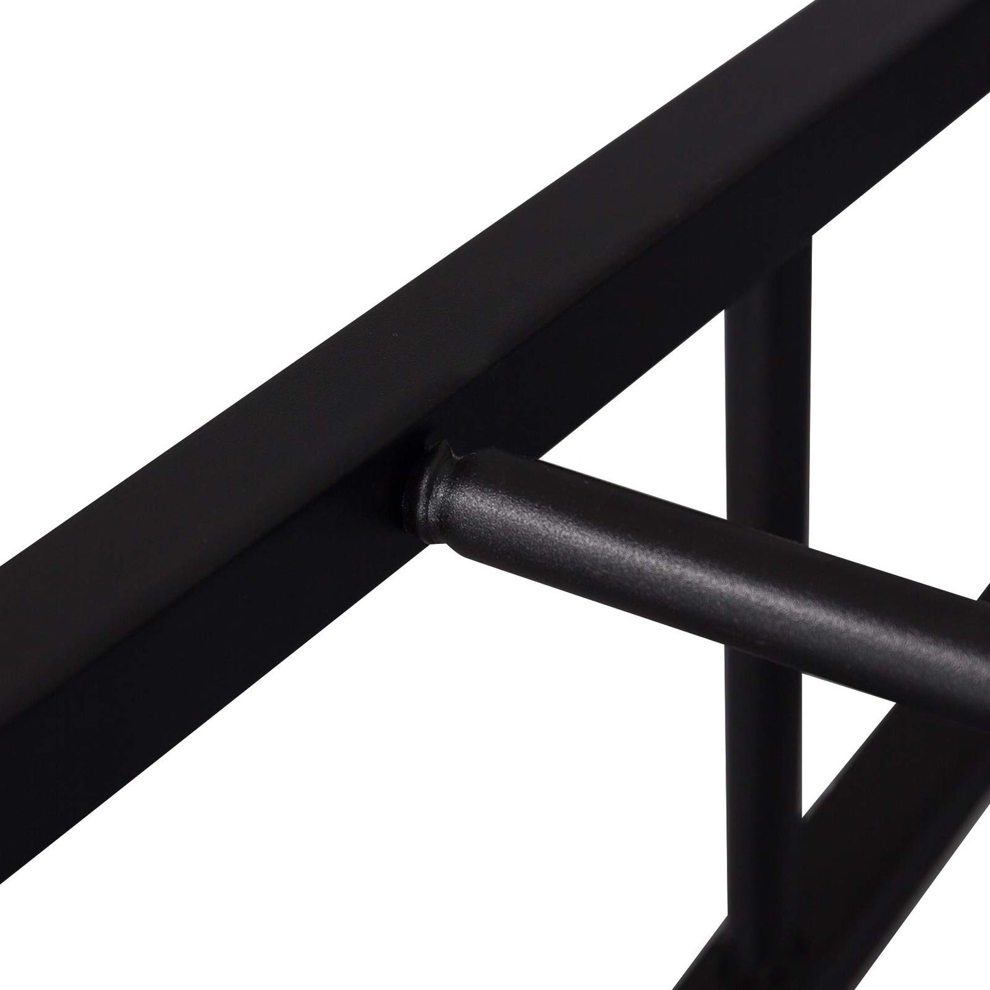 WOLTU BH130sz-2 - Set aus 2 Barhockern - Schwarz - 71 cm Sitzhöhe mit Fußstütze