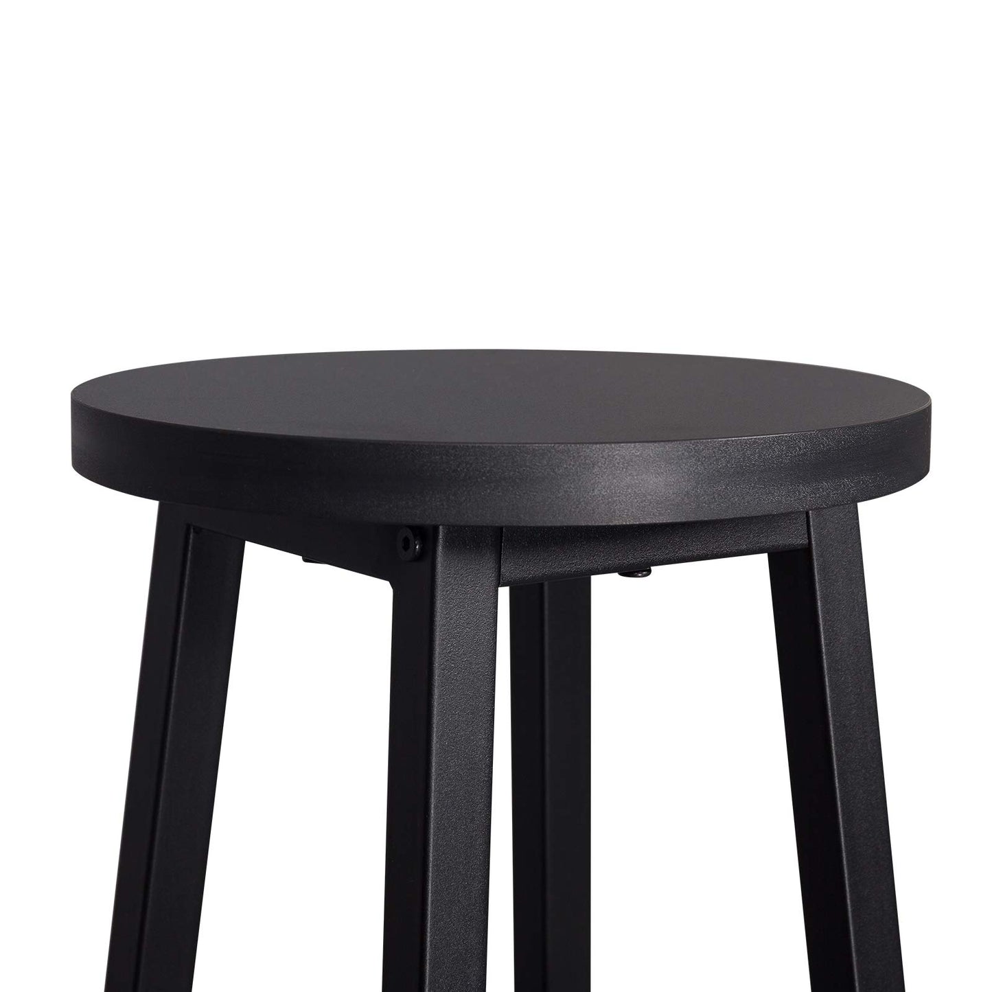 WOLTU BH130sz-2 - Set aus 2 Barhockern - Schwarz - 71 cm Sitzhöhe mit Fußstütze