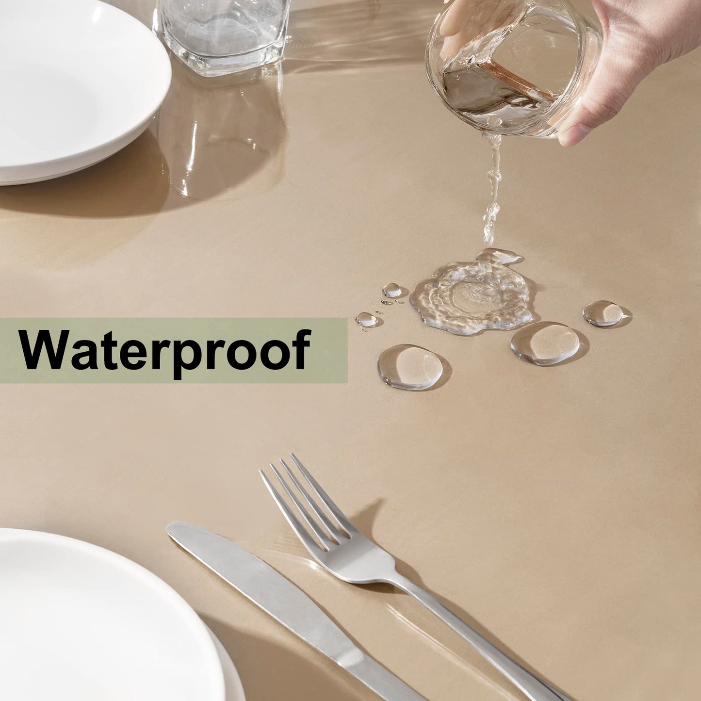 WOLTU transparente Tischschutzfolie - PVC 2 mm - 100 x 200 cm - wasserdicht und hitzebeständig bis 80 C