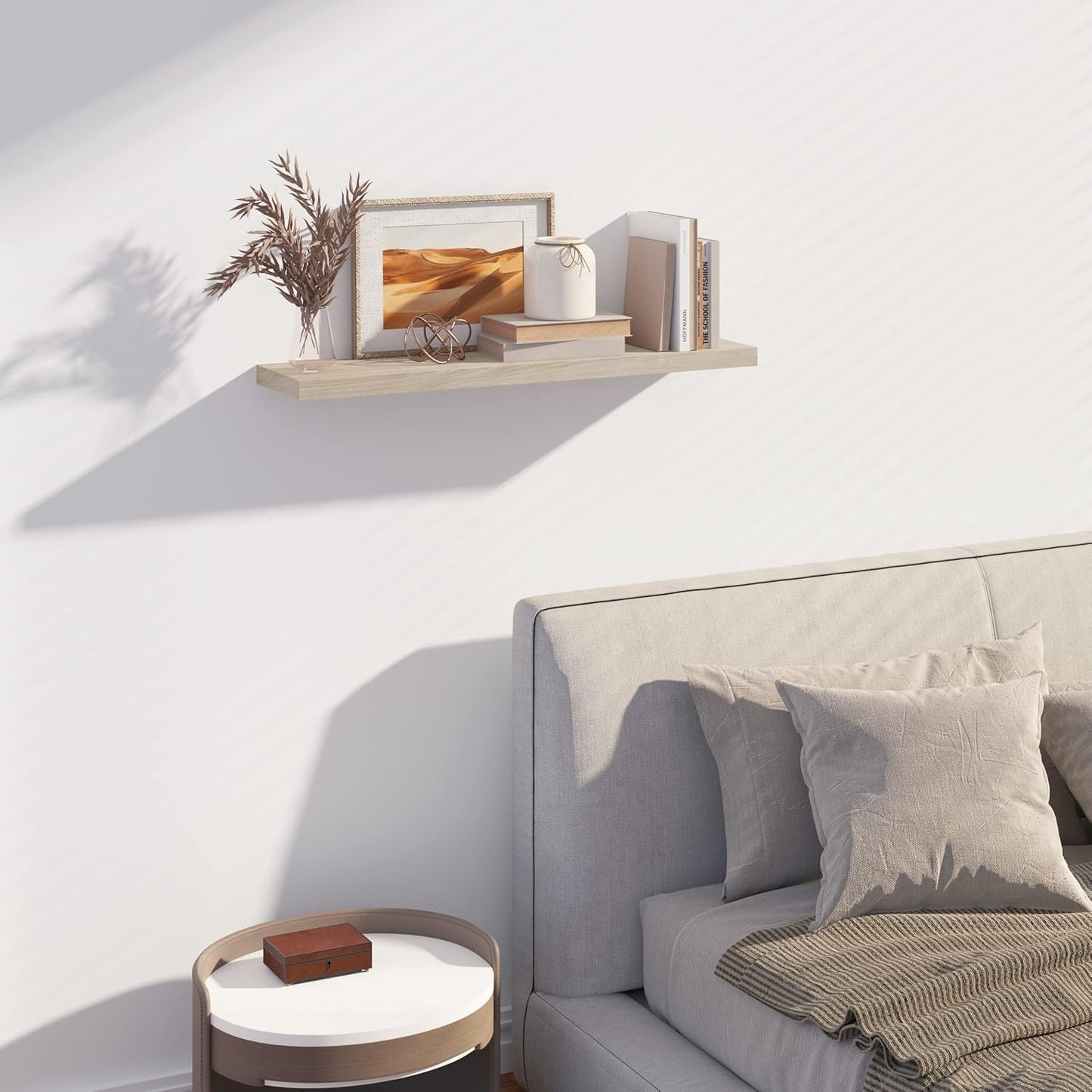 EUGAD Wandregal - Wandregal - 100 cm - Sonoma Eiche - MDF mit PVC