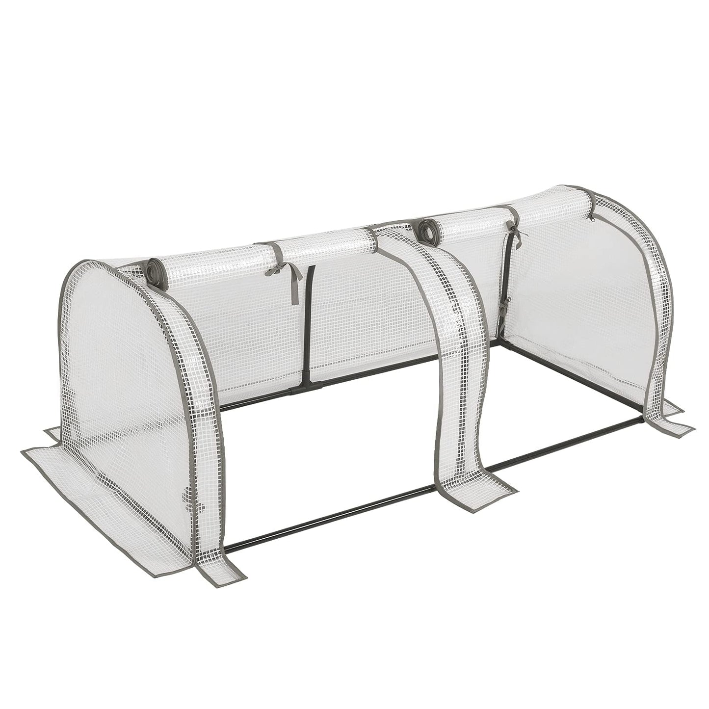WOLTU Tomatengewächshaus – Mini-Gewächshaus für Garten und Balkon – wasserdicht mit UV-beständiger PE-Netzfolie – 130 x 60 x 50 cm – weiß