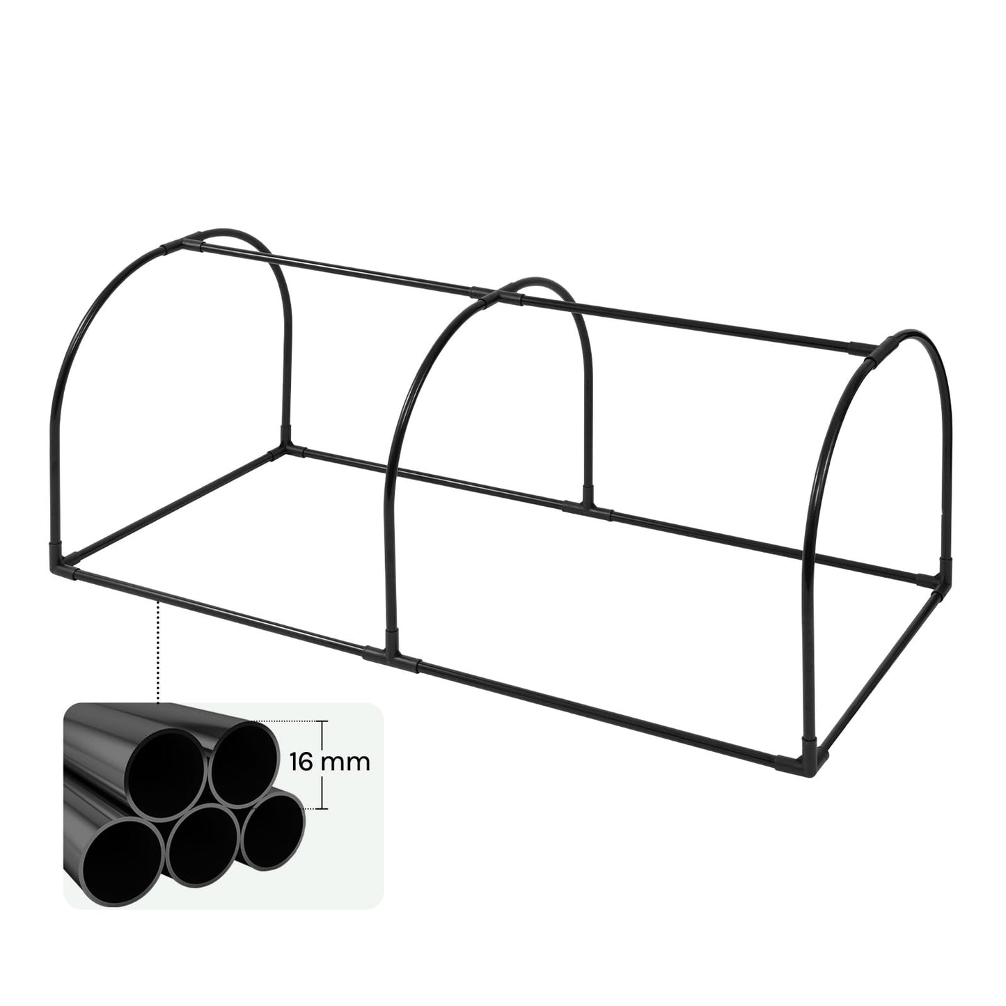 WOLTU Tomatengewächshaus – Mini-Gewächshaus für Garten und Balkon – wasserdicht mit UV-beständiger PE-Netzfolie – 130 x 60 x 50 cm – weiß