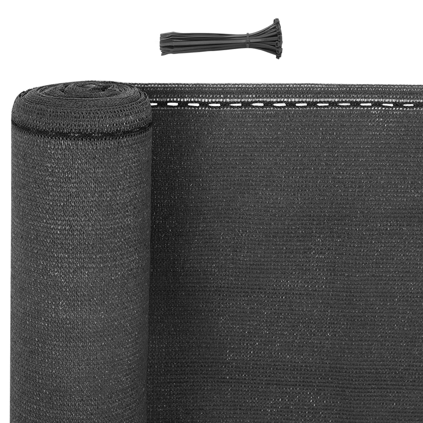 WOLTU Sichtschutz-Sonnenschutzgewebe – HDPE 180 g/m² – 1,2 x 20 m – Anthrazit
