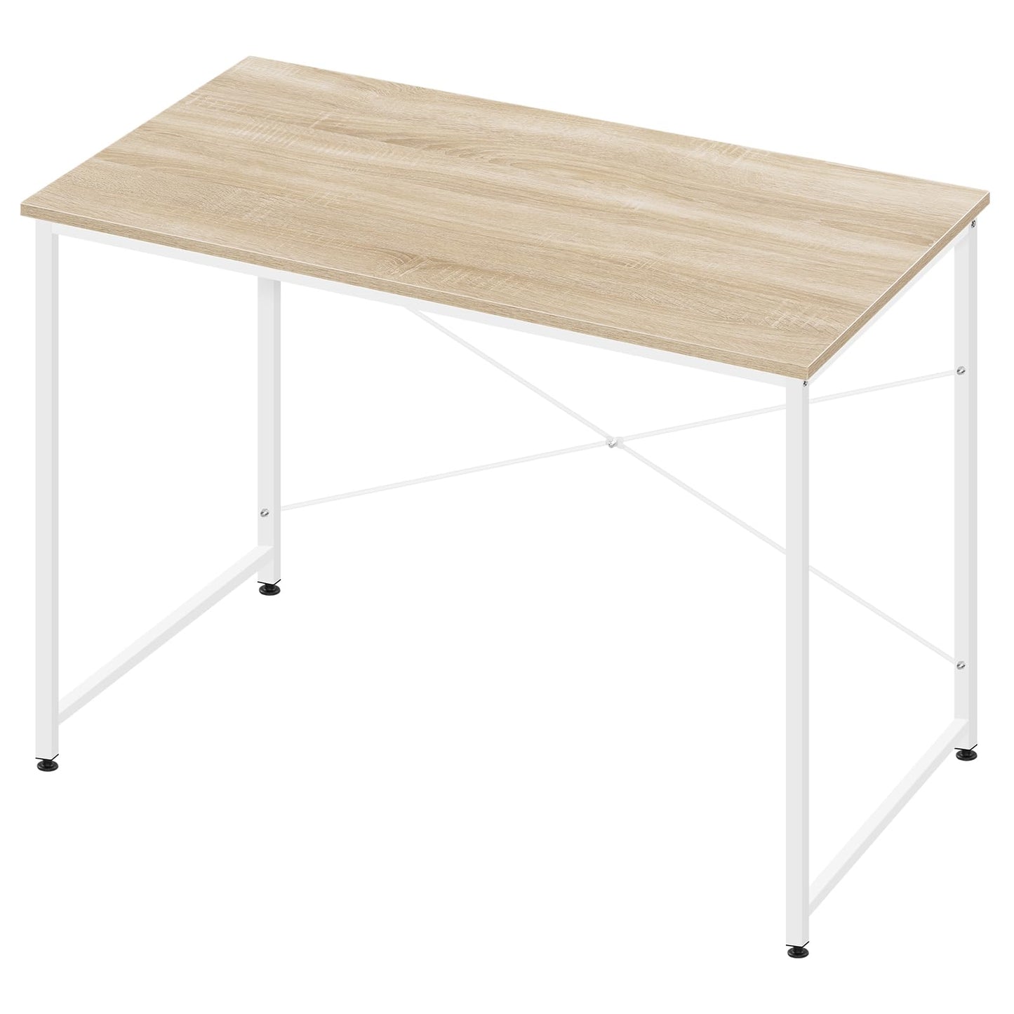 Woltu Computertisch – 100 × 75 × 50 cm – E1-Holz – Metallgestell – Helles Eichenholz