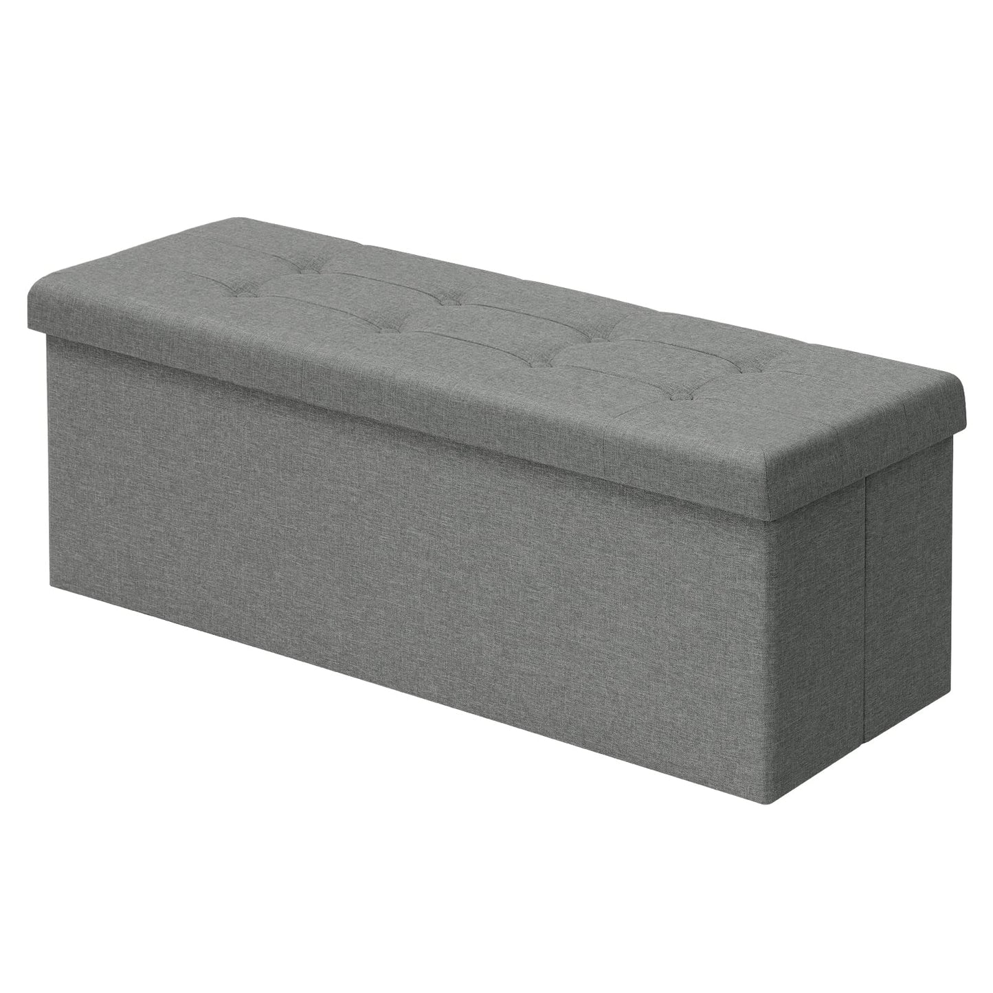 Woltu Aufbewahrungsbank – 110 cm – 118 l – klappbar – hellgrau