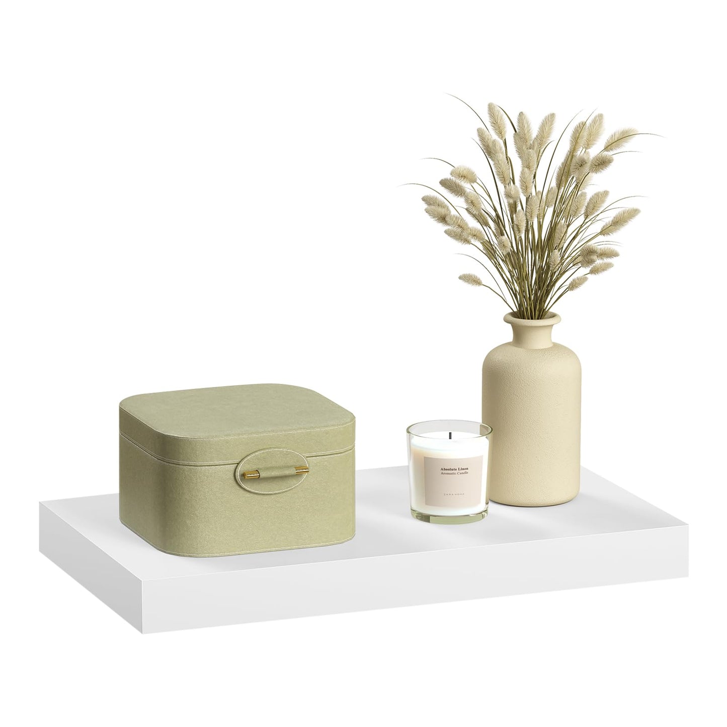 Esituro Wandregal – 30 x 3,8 x 22,9 cm – Wandmontage – MDF – Weiß