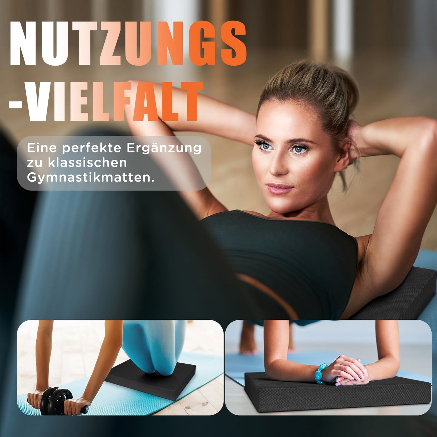 DH FitLife Balancekissen – XXL – Memory-Schaum – Schwarz