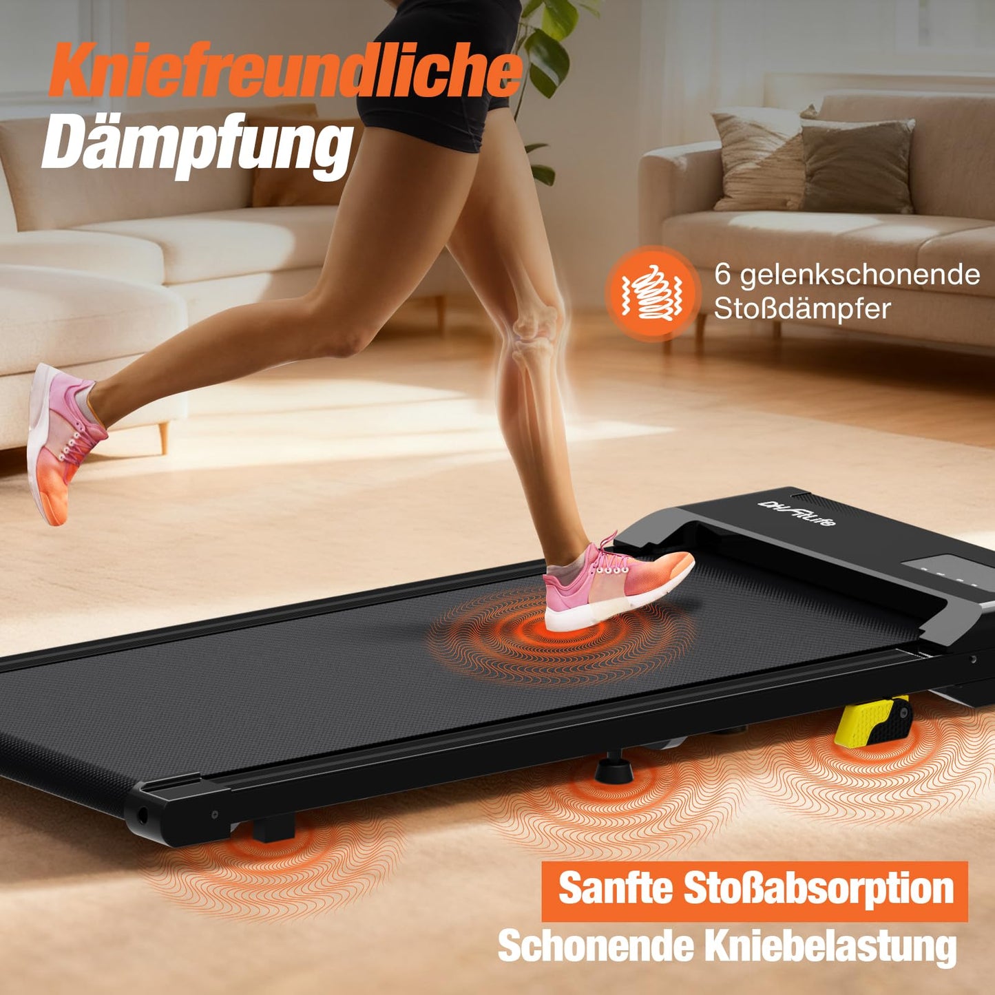 DH FitLife Walking Pad – 2026 – 1–6 km/h – 0–6 % Steigung – Steuerung über App