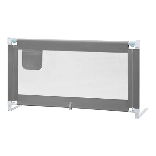 WOLTU – Bettgitter 150 cm – Höhenverstellbar 69–87 cm – Klappbares Bettgitter – Dunkelgrau