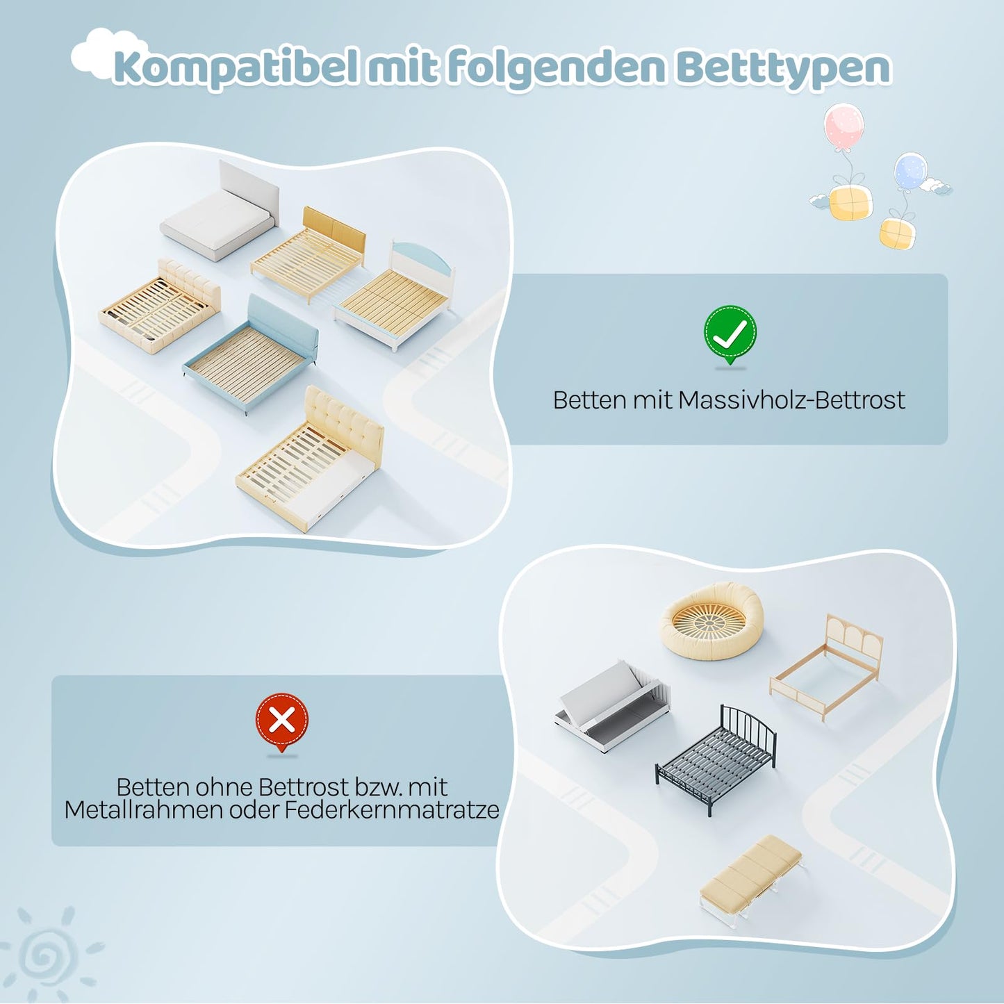 WOLTU – Bettgitter 150 cm – Höhenverstellbar 69–87 cm – Klappbares Bettgitter – Dunkelgrau