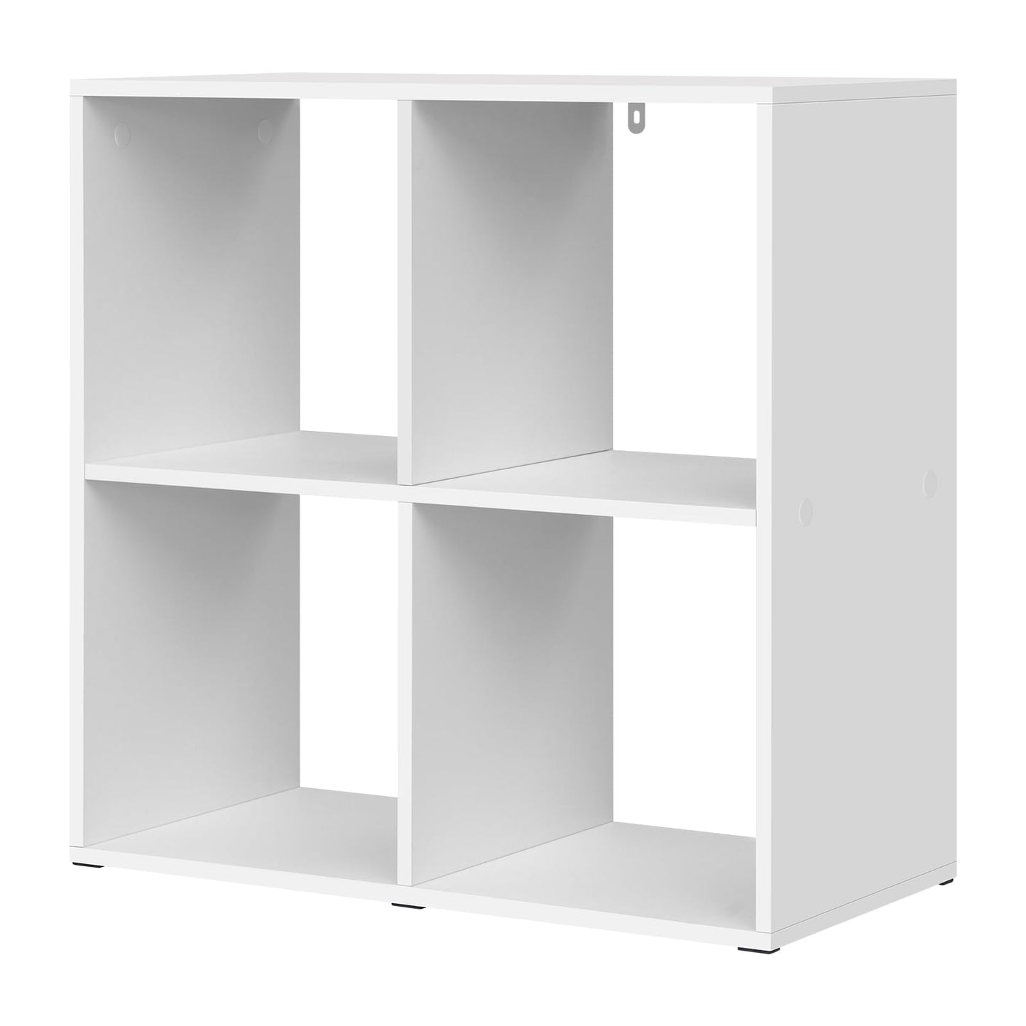 WOLTU SK053ws Bücherregal – 4 offene Fächer – helles Eiche – 60 x 60 x 29 cm