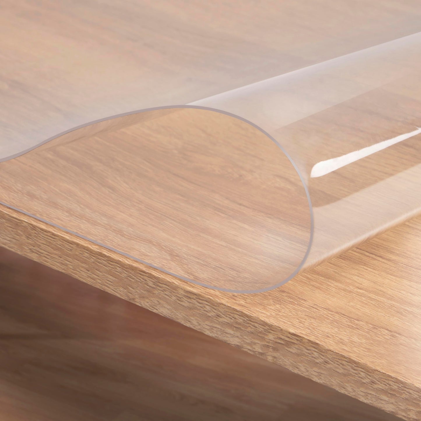 WOLTU transparente Tischschutzfolie – PVC hochglänzend – 1 mm dick – 100 x 180 cm