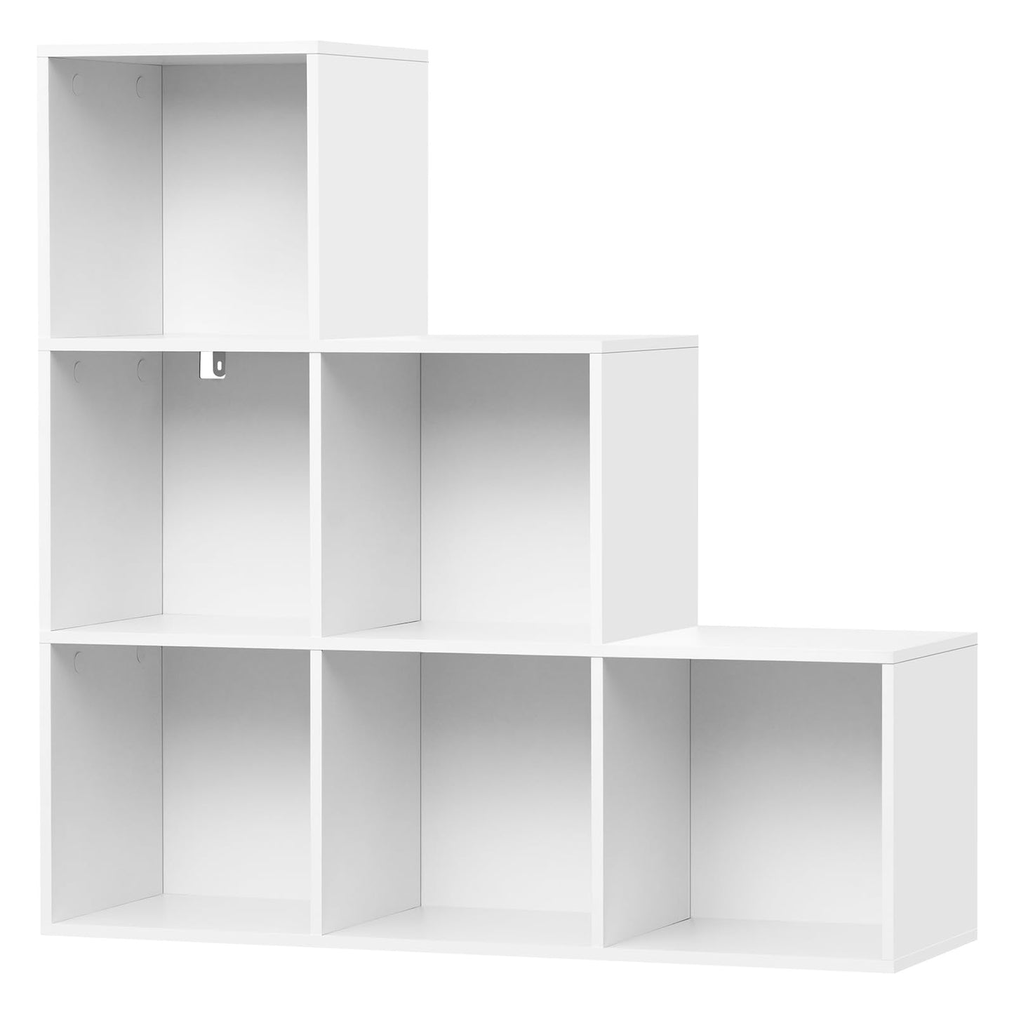 WOLTU SK061ws Regalschrank – 6 Fächer – weiß – 90,5 x 90,5 x 30 cm