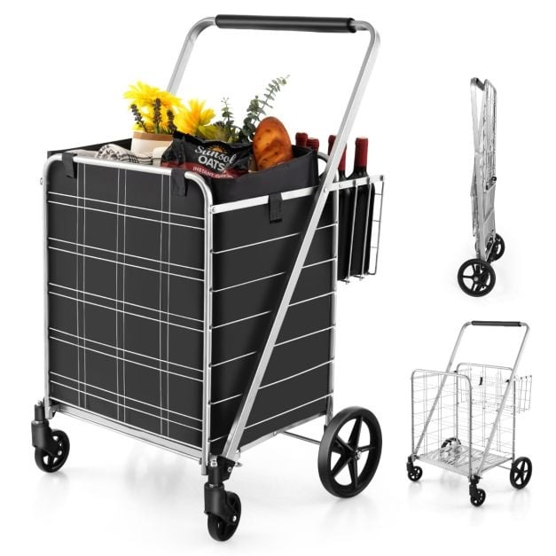 Küste faltbar Einkaufswagen Einkaufswagen für schwere Nutzung wasserdichtes Futter Kapazität von 126 L Portable Tool Cart