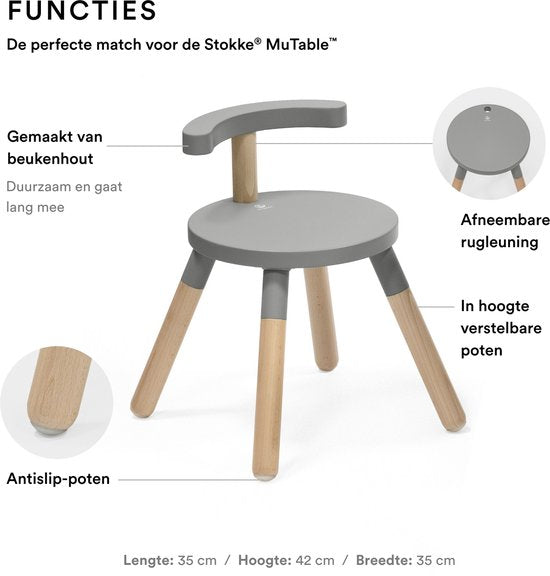 Stokke® MuTable™ Stuhl V2 Sturmgrau