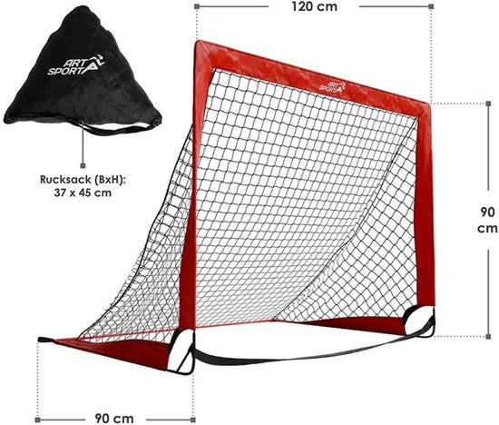 Pop-up-Fußballtor Goal Master - 2er-Set - Rot