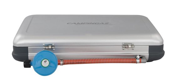 Campingaz Camping Kitchen 2 CV Campingkocher – 2-Flammen-Kocher – 2 × 2000 Watt – silbergrau
