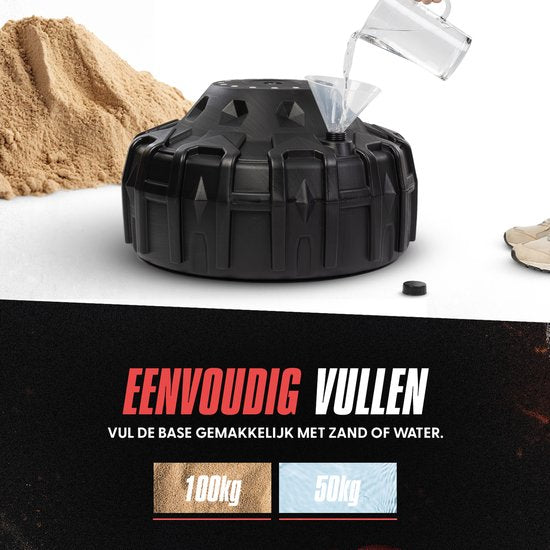 Inventus Boxsack Standing - 185 cm - Standing Boxing Pole - mit Wasser / Sand füllen - Boxen und Training - Schwerer Boxsack - Erwachsene - Schwarz
