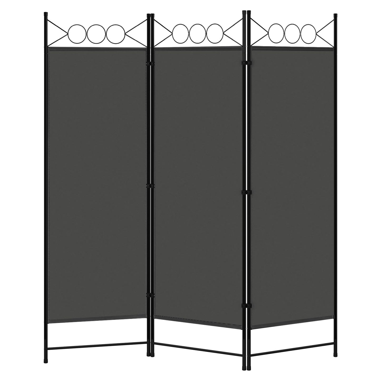 Woltu Raumteiler – 3 Paneele – zusammenklappbar – 167 x 172 cm – Dunkelgrau