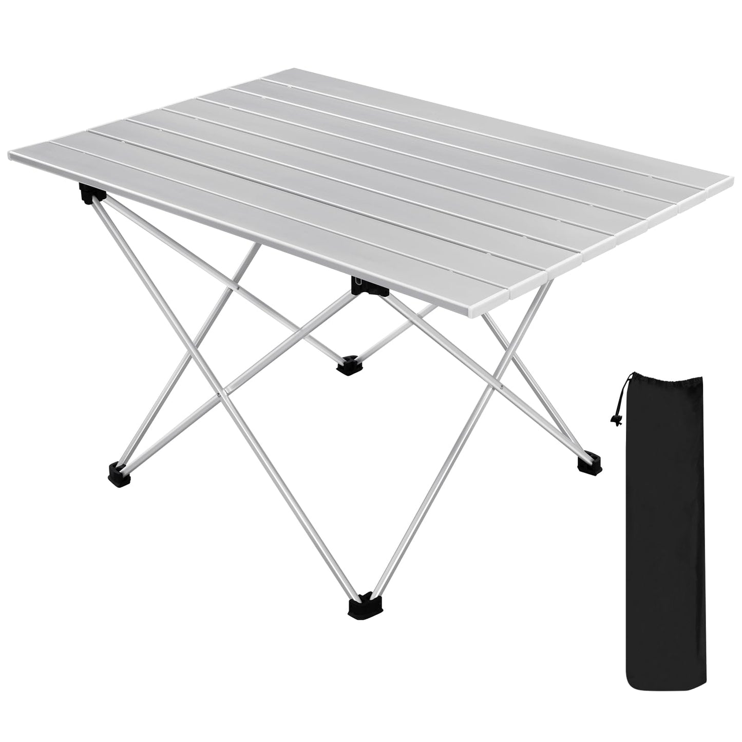 WOLTU Aluminium-Campingtisch – zusammenklappbar – ultraleicht 1,7 kg – 68 x 46 x 40 cm – silber`