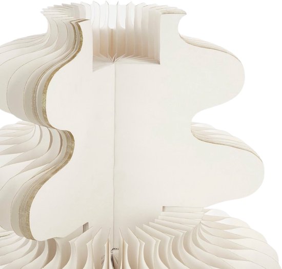 Mica Decorations Papier-Weihnachtsbaum – Zusammenklappbarer künstlicher Weihnachtsbaum – H 152 x Ø 104 cm – Weihnachtsdekoration – 100 % FSC – Weiß