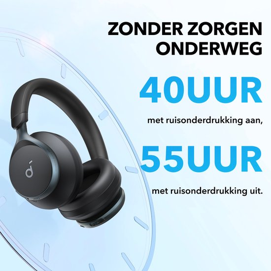 Anker Soundcore Space One kabelloses Headset – Geräuschunterdrückung – Schwarz