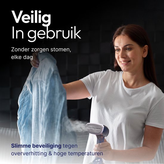 Kleiderdampfer 300 ml – 2 Aufsätze – Dampfgerät für Kleidung – Kleiderdampfer – Reisebügeleisen – Handdampfer – Steamer – Qualiz®
