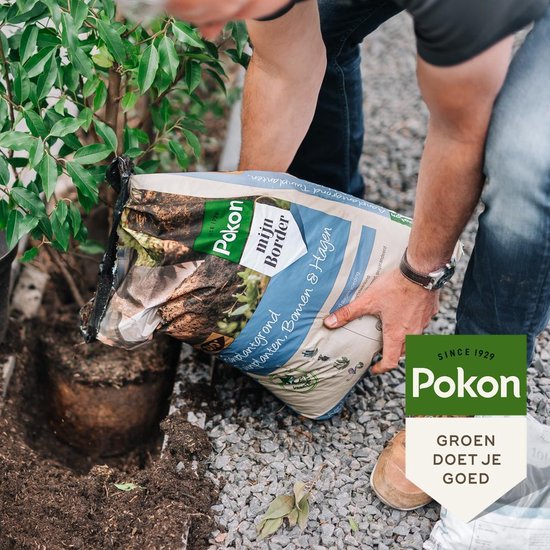 Pokon Bio Pflanzerde für Gartenpflanzen, Bäume und Hecken – 30 l – 100 Tage Nährstoffversorgung – torffrei