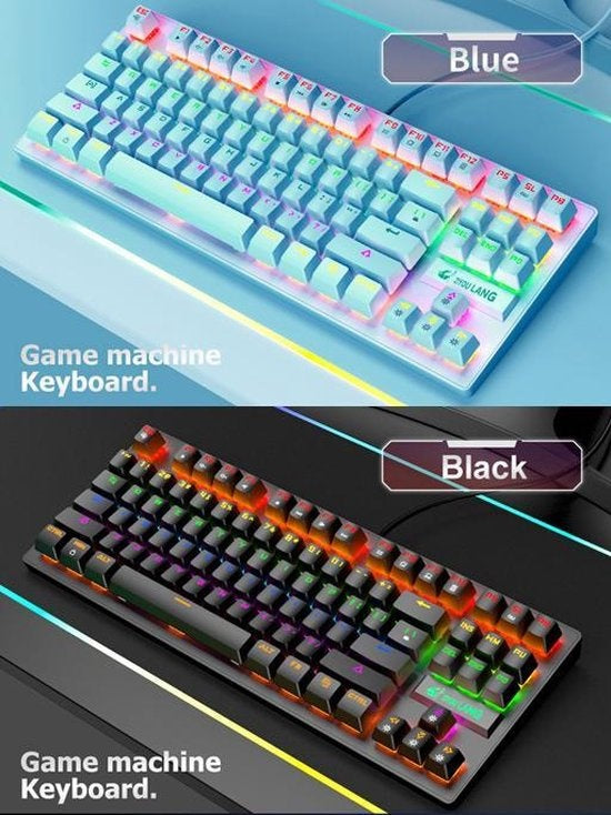 K2 RGB mechanische Gaming-Tastatur - Für Windows/Mac - 365 x 141 x 4 mm - Blauer Schalter