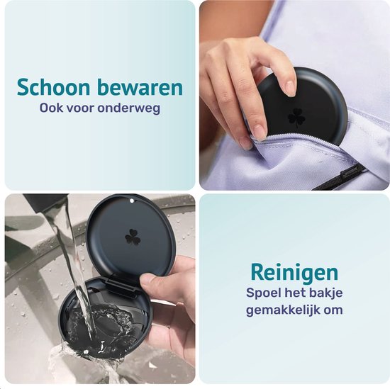 Alyze Denture tray - Schwarz - Für Prothesen - Zahnspange - Prothesen - Tablett - Prothesentablett