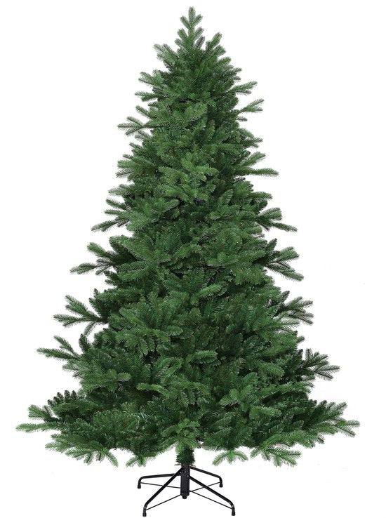 Black Box Trees Brampton Baum – Weihnachtsbaum in natürlicher Form – Weihnachtsdekoration für Wohnzimmer und Büro – Kunstbaum mit PE-Nadeln – Höhe 230 x Durchmesser 147 cm – Grün