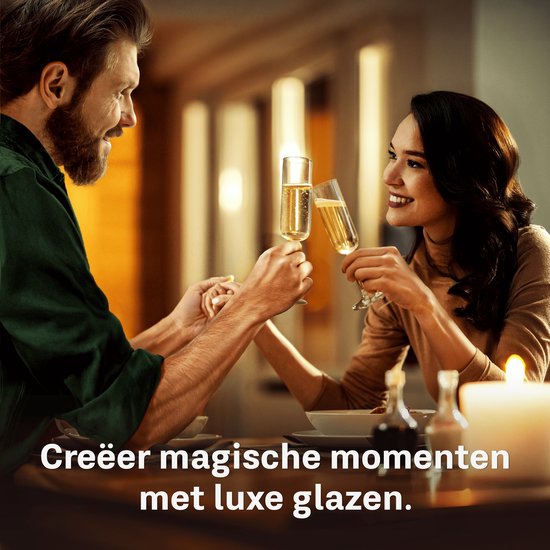 BarDeluxe Champagnergläser, 4er-Set – 200 ml – Kristall