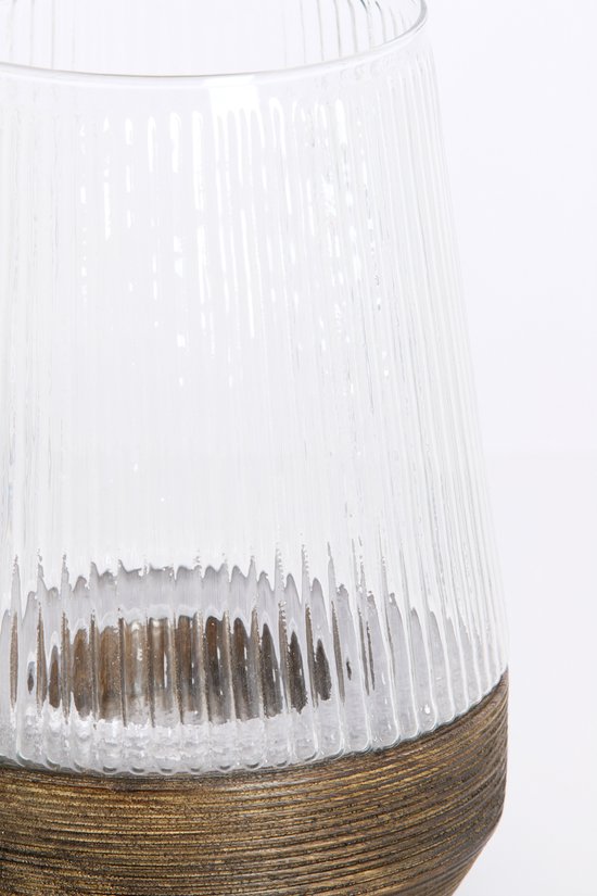 Light & Living – Windlicht MINAS – Ø 22 × 30 cm – Braun