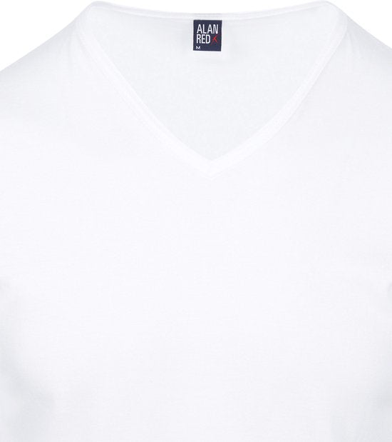 Alan Red – Vermont T-Shirt mit V-Ausschnitt, weiß, 3er-Pack – Herren – Größe XL – Regular-Fit