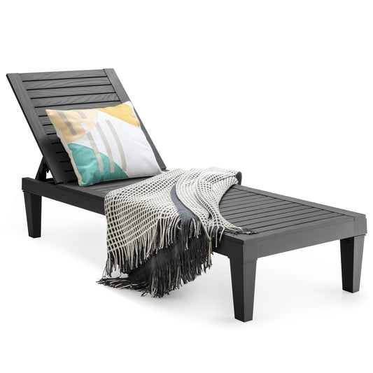 Coast Terrace Lounger Outdoor-Stuhl mit verstellbarer Rückenlehne 190 x 57,5 ??x 29 cm schwarz