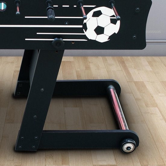 Cougar Scorpion Kickertisch klappbar in Schwarz - Kickertisch inkl. 2 Bälle und Punktezähler - Indoor Kickertisch 126x61x80cm