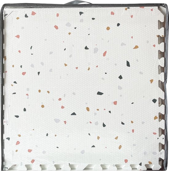 NilaFee™ – Luxuriöse Spielmatte – Schaumstoff – Baby – Spielteppich – Krabbelmatte – 180 x 120 x 1,5 cm – Puzzlematte – Aufbewahrungstasche – Classic Weiß