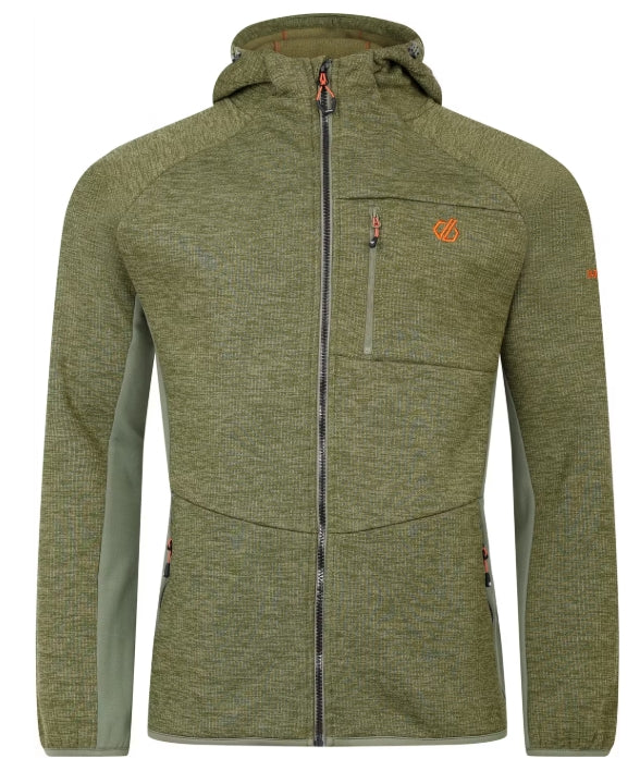 Dare2B Strickfleece-Hoodie für Männer - Khaki Grün - Größe L
