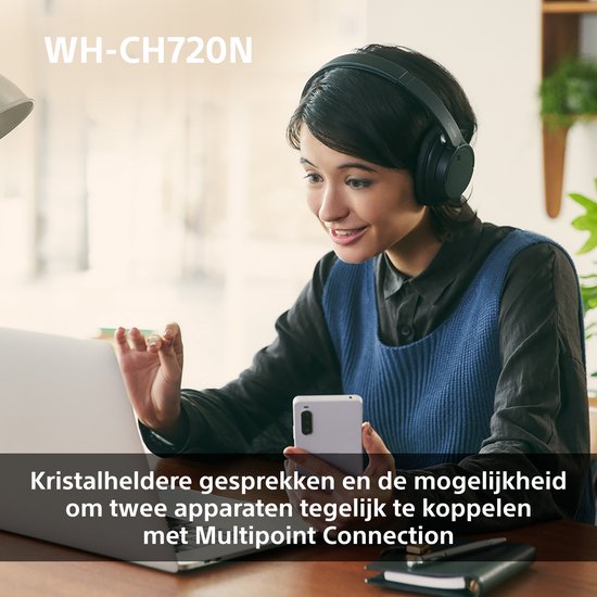 Sony WH-CH720N – Kabellose Over-Ear-Kopfhörer mit Geräuschunterdrückung – Rosa