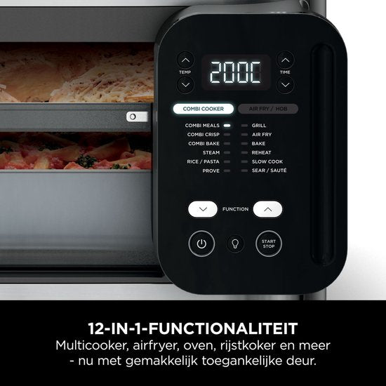 Ninja Combi 12-in-1-Multikocher, Backofen und Heißluftfritteuse – 12,5 Liter – Komplette Mahlzeiten in 15 Minuten – SFP700EU